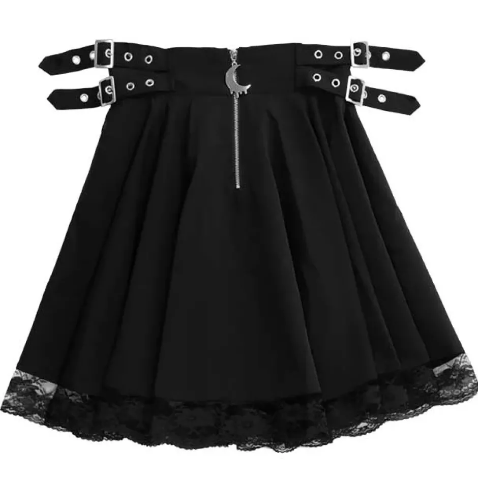 Bottoms>LISTEN FLAVOR Melty Moon Side Belt Skirt