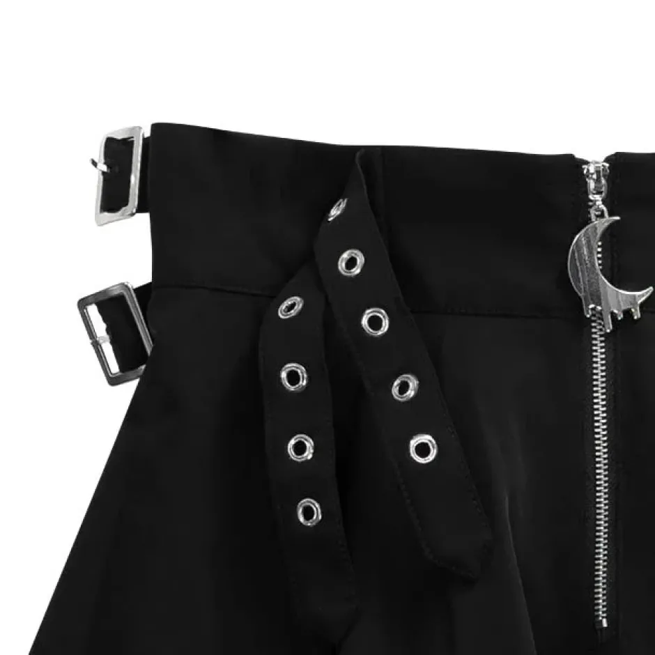 Bottoms>LISTEN FLAVOR Melty Moon Side Belt Skirt