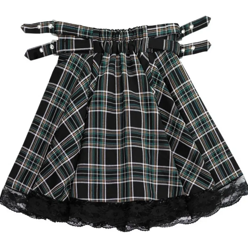 Bottoms>LISTEN FLAVOR Melty Moon Side Belt Skirt