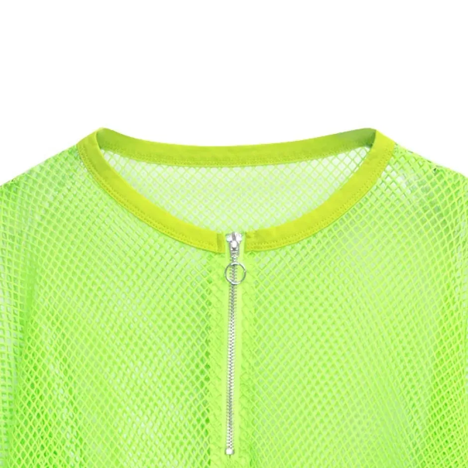 LISTEN FLAVOR Mesh 2-Way Pullover Hot