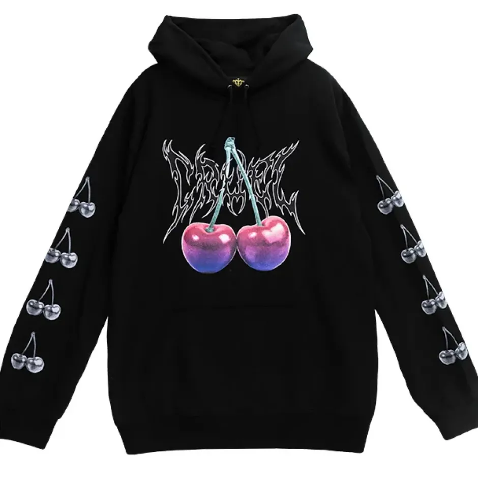 Jackets & Hoodies>LISTEN FLAVOR Metal Cherry Hoodie