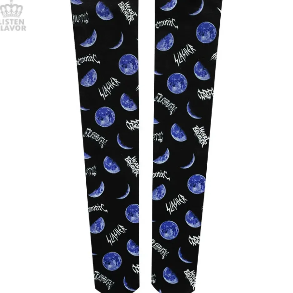 LISTEN FLAVOR Metal Moon Knee-High Socks Online