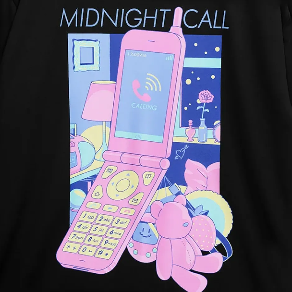 LISTEN FLAVOR Midnight Call Long Sleeve T-Shirt Outlet