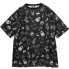 Tops>LISTEN FLAVOR Midnight Ritual Full Graphic Big T-Shirt