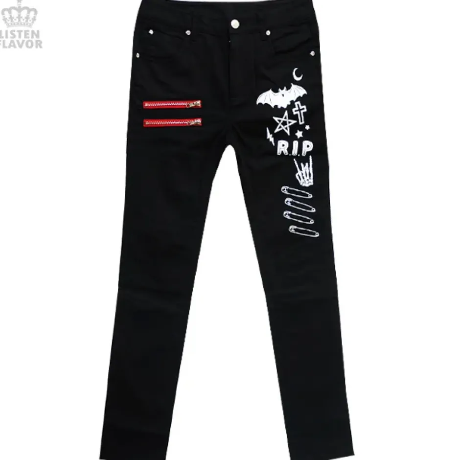 LISTEN FLAVOR Midnight Rockin' Skinny Jeans Best