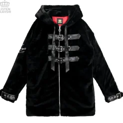 LISTEN FLAVOR Moonlight Faux Fur Blouson w/ Belt Clearance