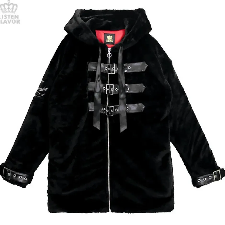 LISTEN FLAVOR Moonlight Faux Fur Blouson w/ Belt Clearance
