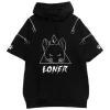 Jackets & Hoodies>LISTEN FLAVOR Mystery Cat Zip Design Hoodie