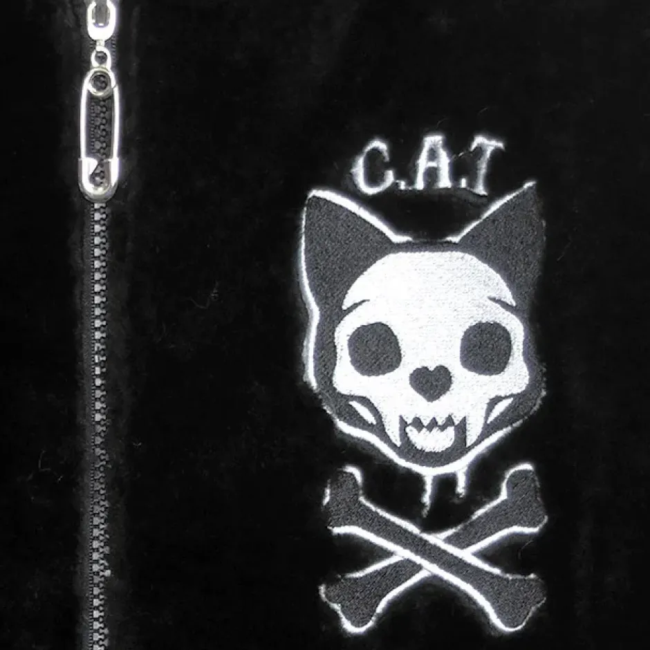 LISTEN FLAVOR Nekomimi Skull Cat Fur Blouson Online