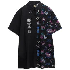 Tops>LISTEN FLAVOR Neon China Shirt