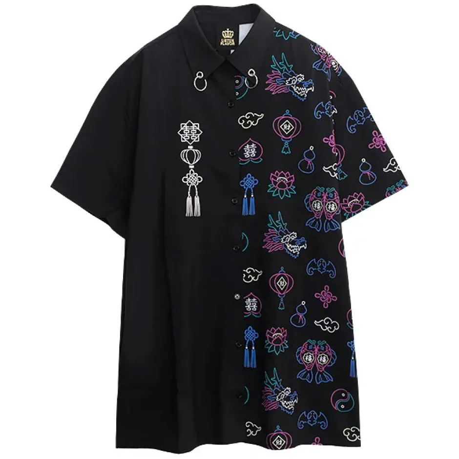 Tops>LISTEN FLAVOR Neon China Shirt