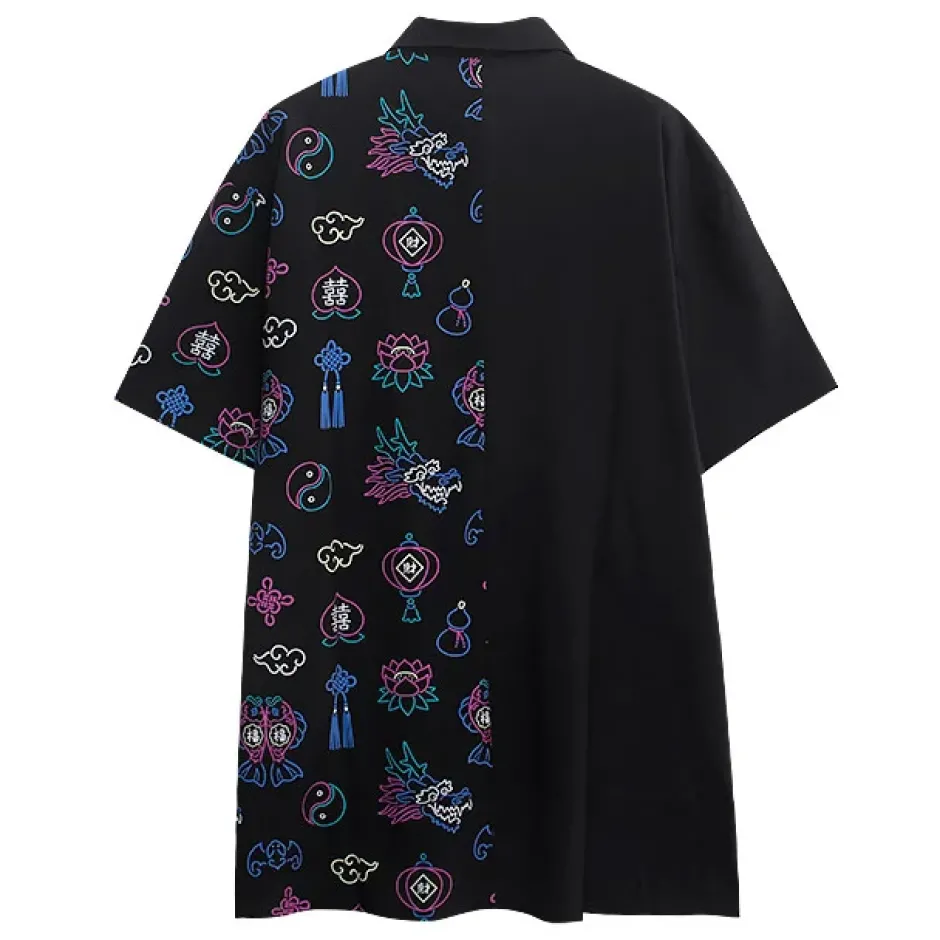 Tops>LISTEN FLAVOR Neon China Shirt