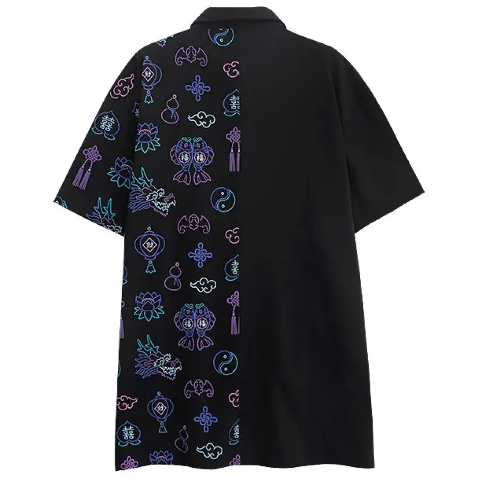 Tops>LISTEN FLAVOR Neon China Shirt