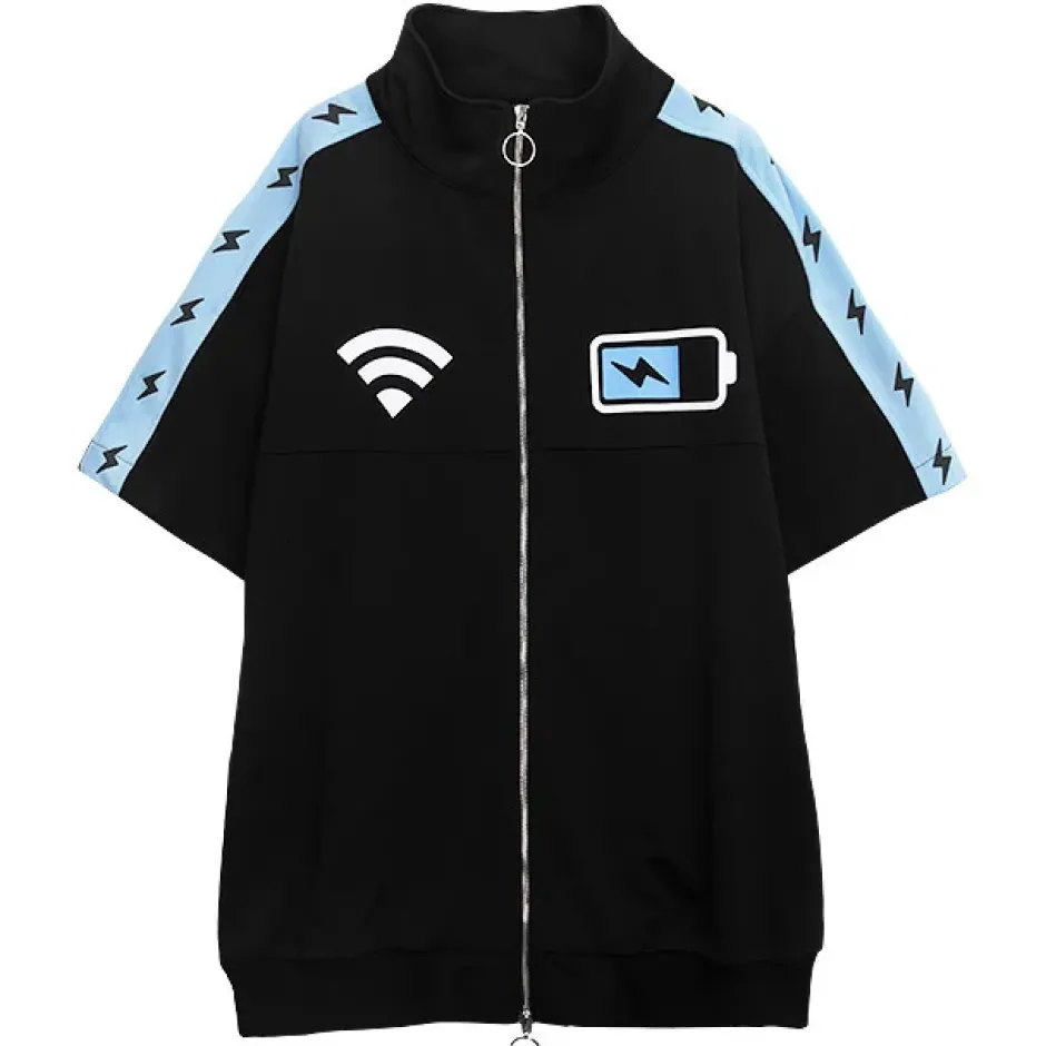 Jackets & Hoodies>LISTEN FLAVOR Now Charging Short Sleeve Jersey