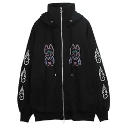LISTEN FLAVOR Okitsune Sama Zip Hoodie Outlet