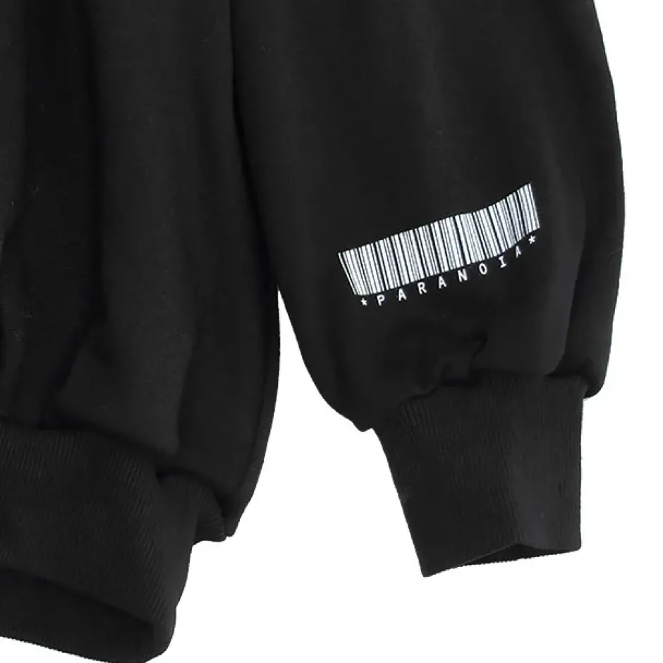 Jackets & Hoodies>LISTEN FLAVOR Paranoia Cat Ring Sleeve Hoodie