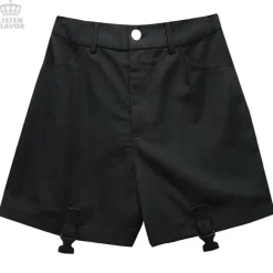 LISTEN FLAVOR Plastic Buckle Hollowed Out Detachable Pants Best