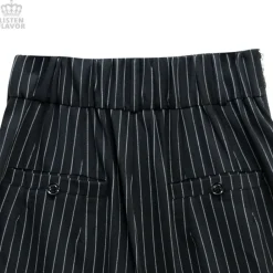 LISTEN FLAVOR Pleated Asymmetrical Gaucho Pants w/ Flap New