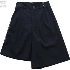 LISTEN FLAVOR Pleated Asymmetrical Gaucho Pants w/ Flap New
