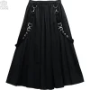 Bottoms>LISTEN FLAVOR Pleated Maxi Skirt w/ Shoulder Straps