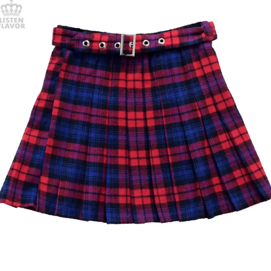 LISTEN FLAVOR Pleated Skirt w/ Belt Online