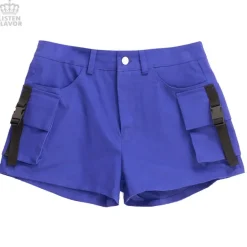 Bottoms>LISTEN FLAVOR Purple Cargo Shorts