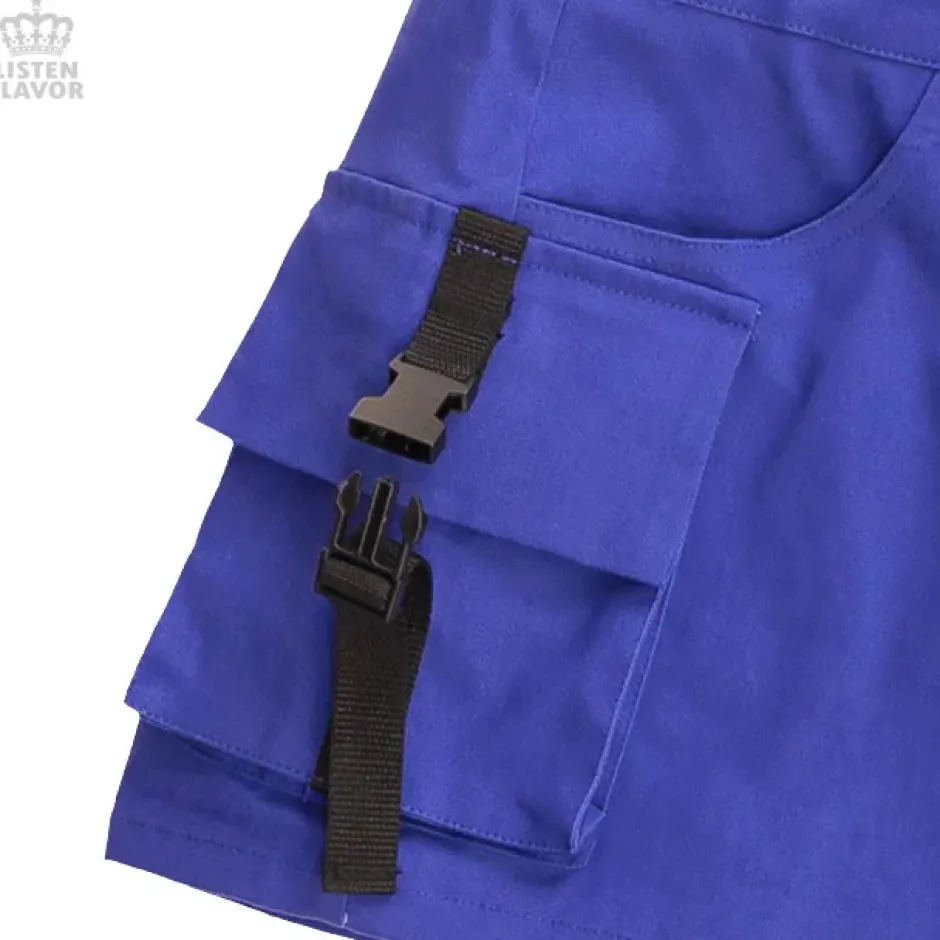 Bottoms>LISTEN FLAVOR Purple Cargo Shorts
