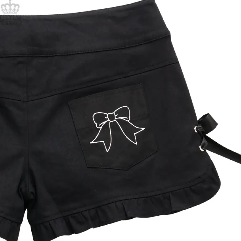 LISTEN FLAVOR Ribbon Frill Shorts Discount
