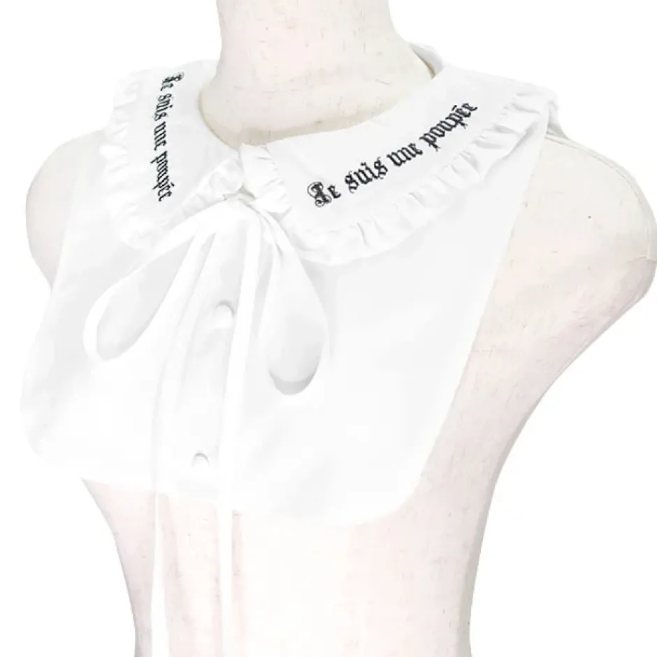 Other Accessories>LISTEN FLAVOR Ribbon Frilly Collar