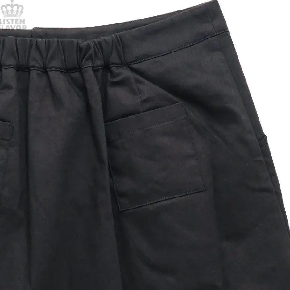 Bottoms>LISTEN FLAVOR Ribbon Trapezoid Skirt
