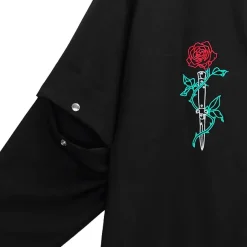 LISTEN FLAVOR Rose & Playing Cards 2-Way Shirt Online