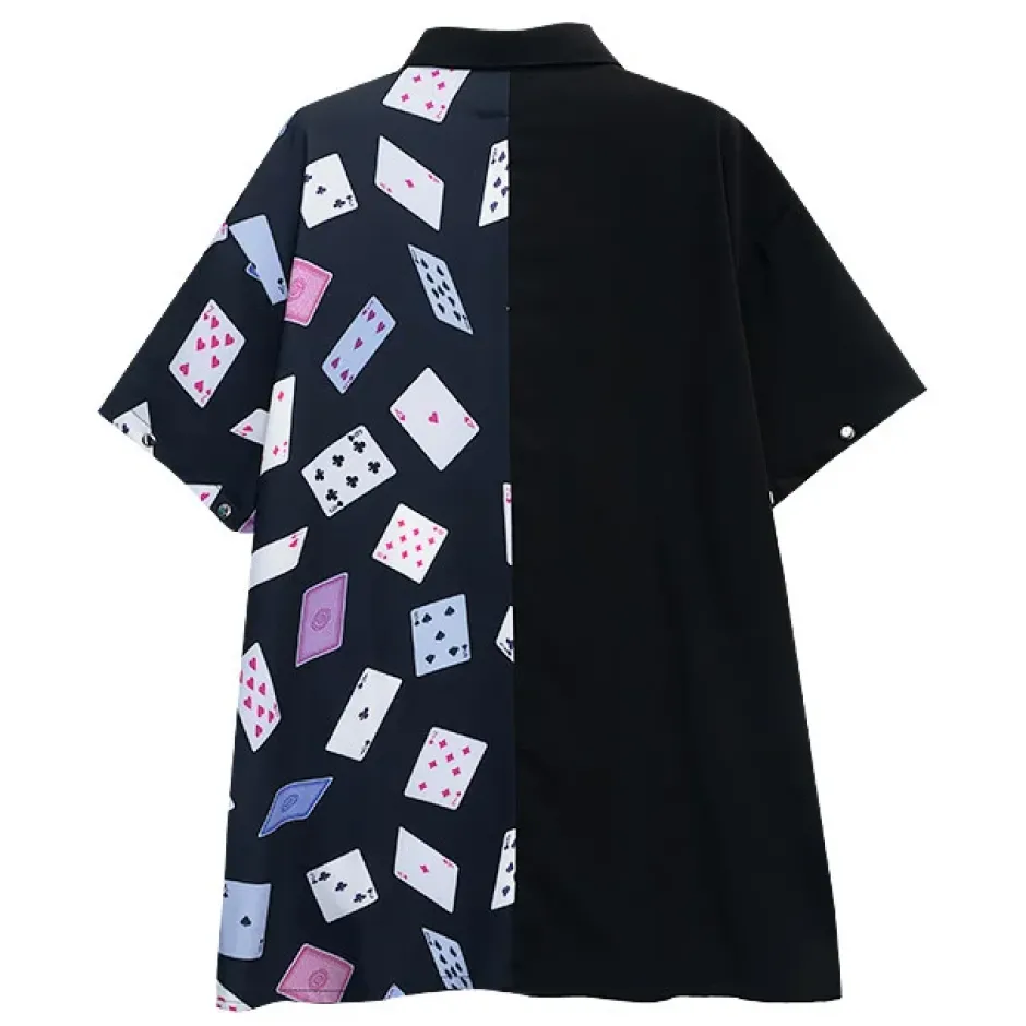 LISTEN FLAVOR Rose & Playing Cards 2-Way Shirt Online