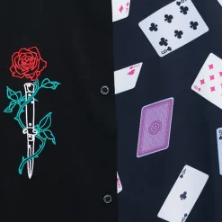 LISTEN FLAVOR Rose & Playing Cards 2-Way Shirt Online