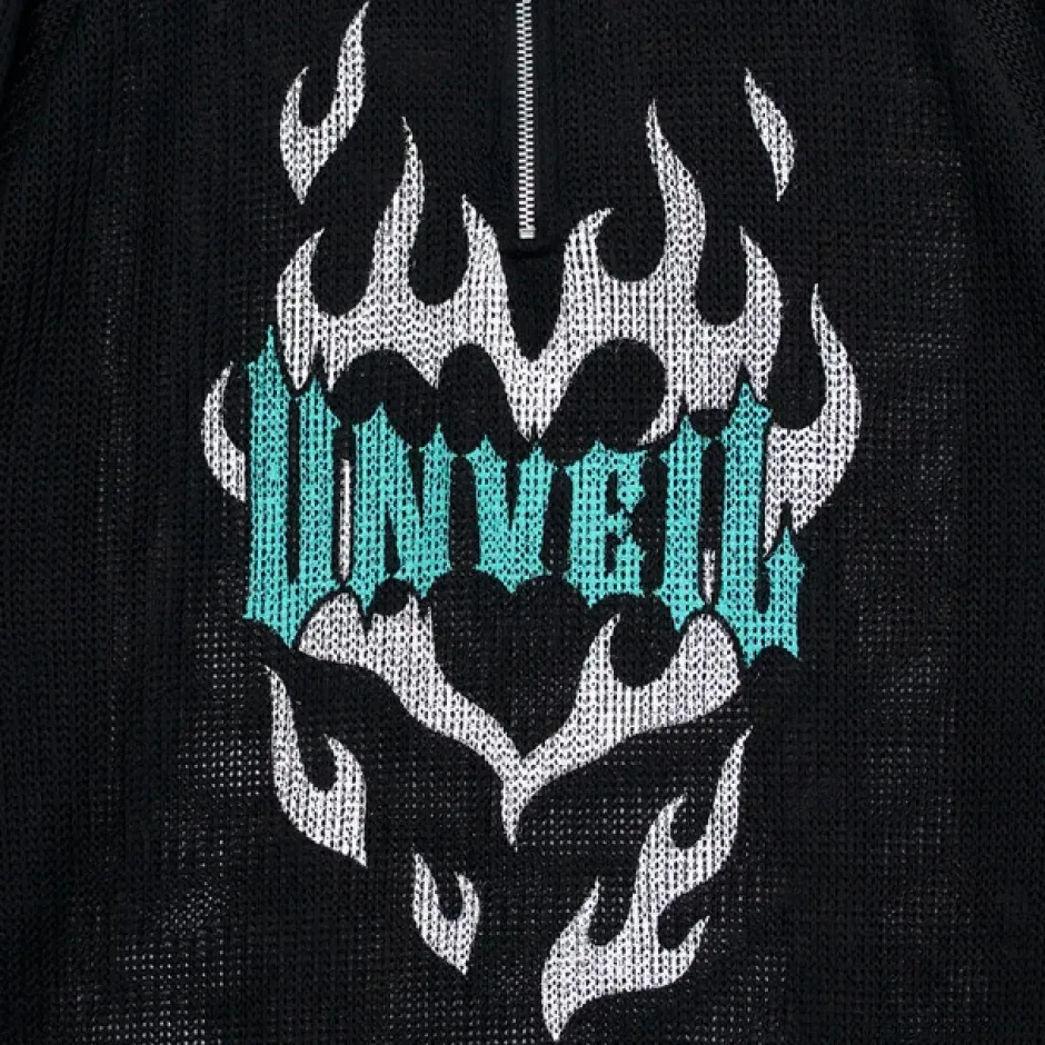 Jackets & Hoodies>LISTEN FLAVOR See-Through Mesh Pullover