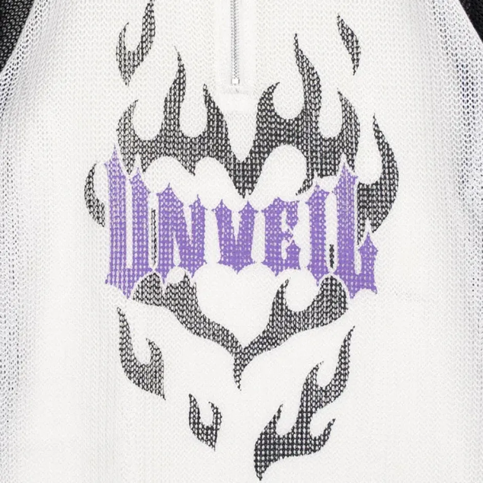Jackets & Hoodies>LISTEN FLAVOR See-Through Mesh Pullover