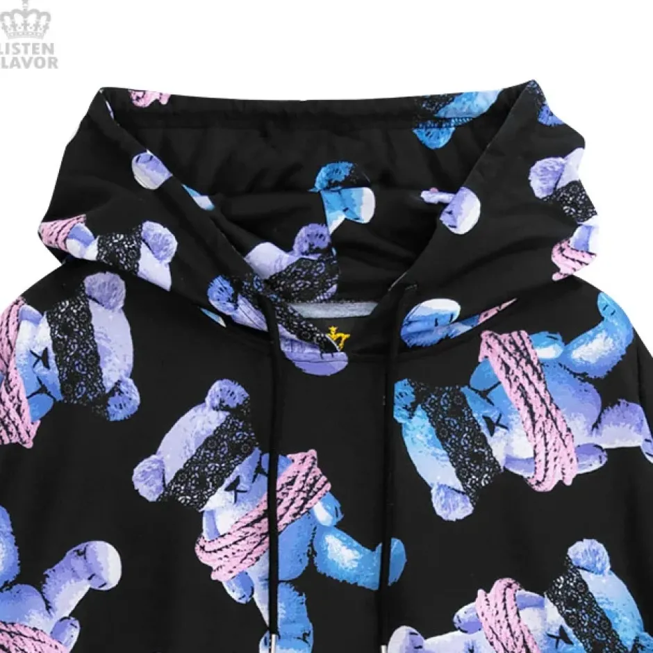 LISTEN FLAVOR Seized Bear Pullover Hoodie Sale