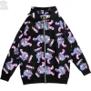 LISTEN FLAVOR Seized Bear Zip-Up Hoodie Online