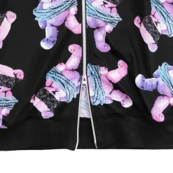 LISTEN FLAVOR Seized Bear Zip-Up Hoodie Online