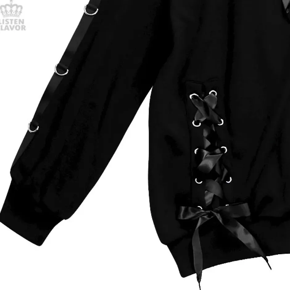 Jackets & Hoodies>LISTEN FLAVOR Shinpi no Hitomi Lace-Up Hoodie