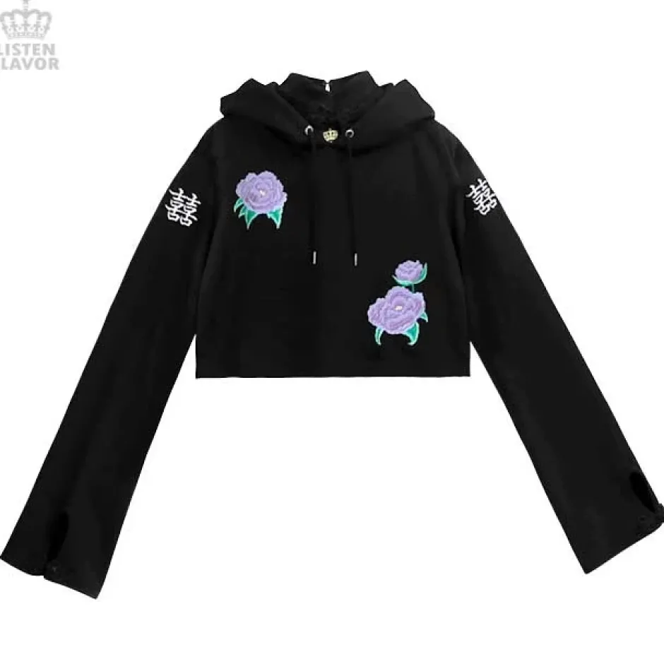 LISTEN FLAVOR Short China Hoodie Hot