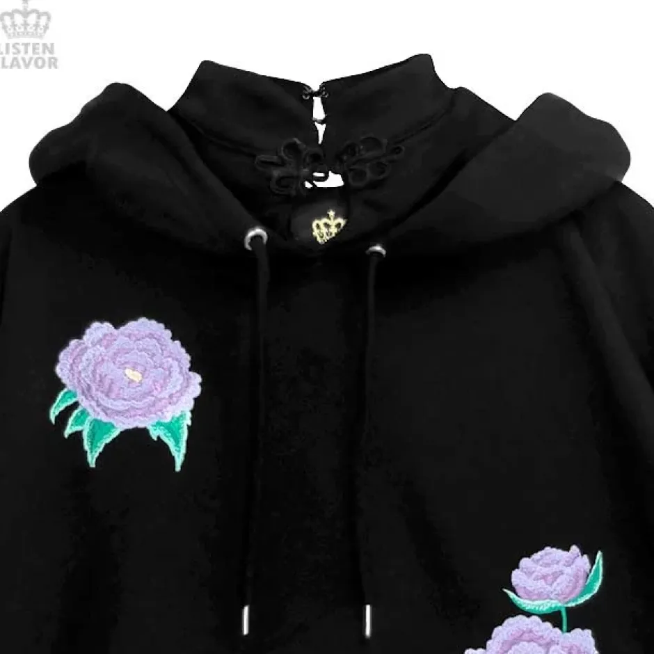 LISTEN FLAVOR Short China Hoodie Hot