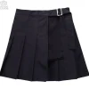 Bottoms>LISTEN FLAVOR Shorts w/ Wrap-around Pleated Skirt