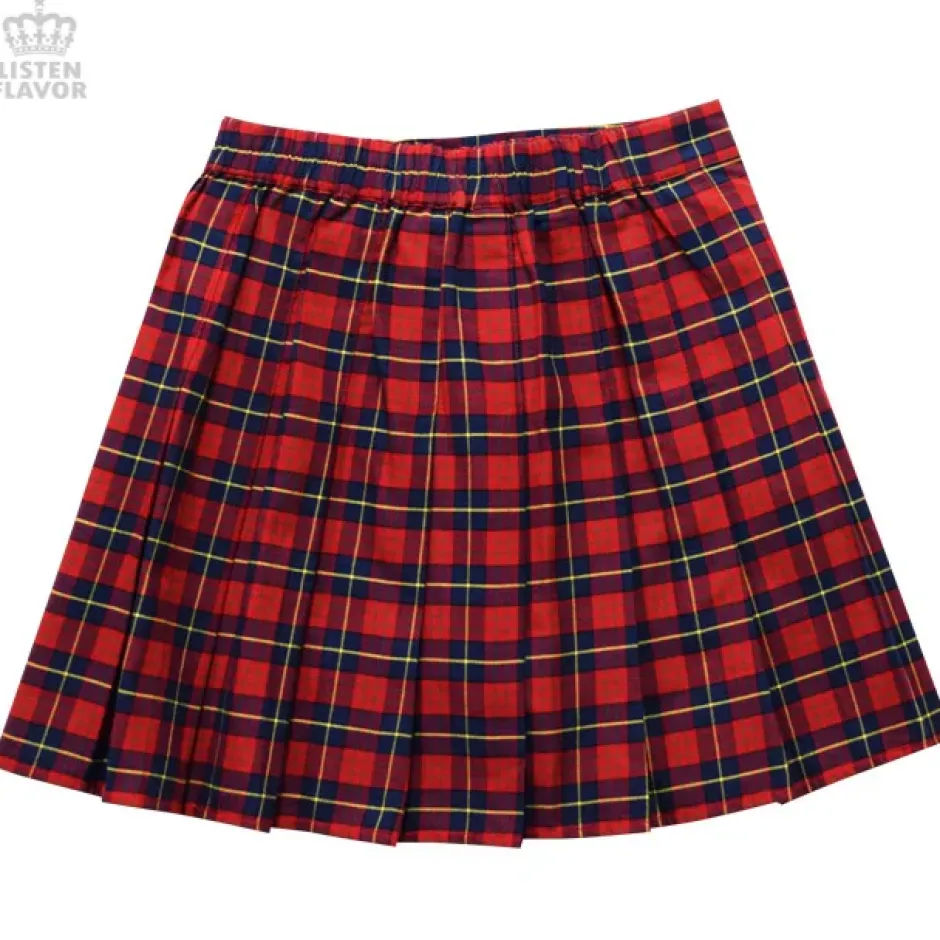 Bottoms>LISTEN FLAVOR Shorts w/ Wrap-around Pleated Skirt