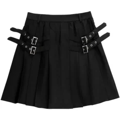 LISTEN FLAVOR Side Belt Pleated Skirt Online