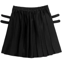 LISTEN FLAVOR Side Belt Pleated Skirt Online