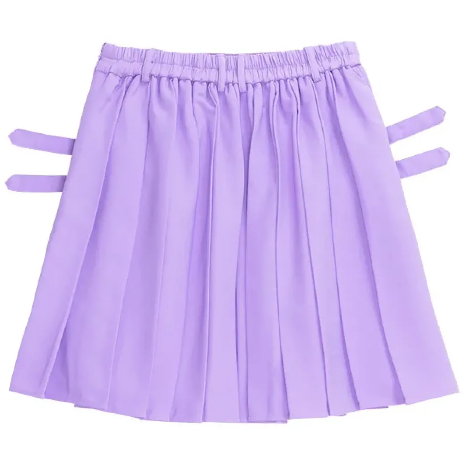 LISTEN FLAVOR Side Belt Pleated Skirt Online