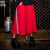 Bottoms>LISTEN FLAVOR Side Chekered Super Wide Skirt