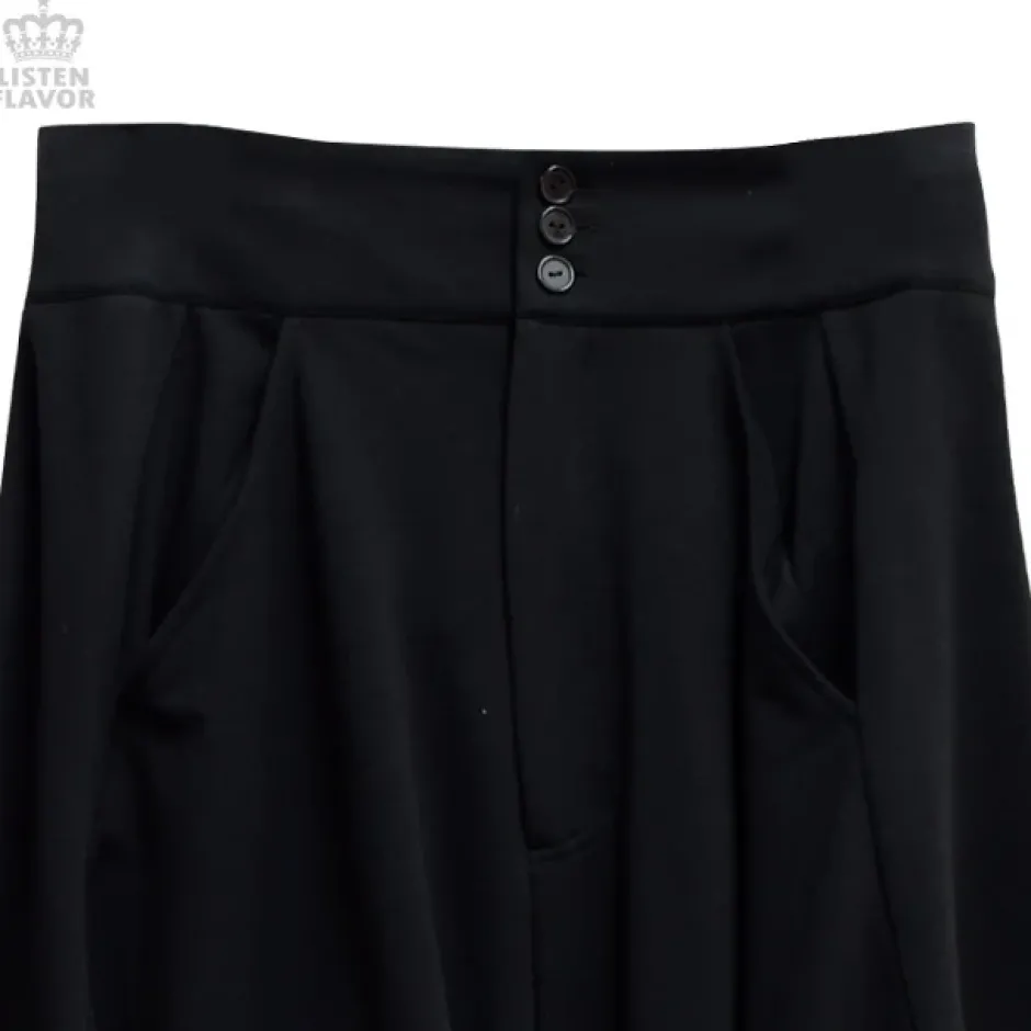 Bottoms>LISTEN FLAVOR Side Chekered Super Wide Skirt