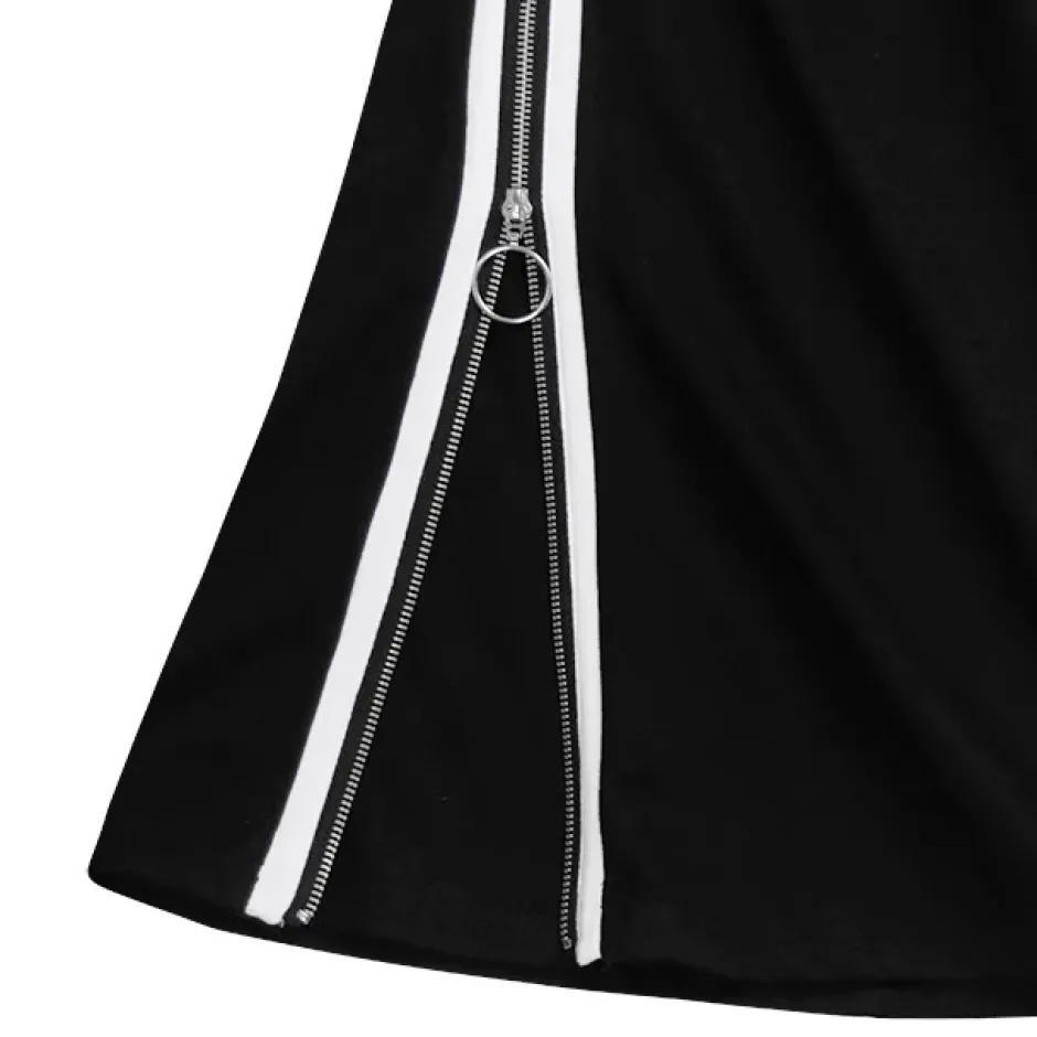 LISTEN FLAVOR Side Line Zip Super Wide Pants Hot
