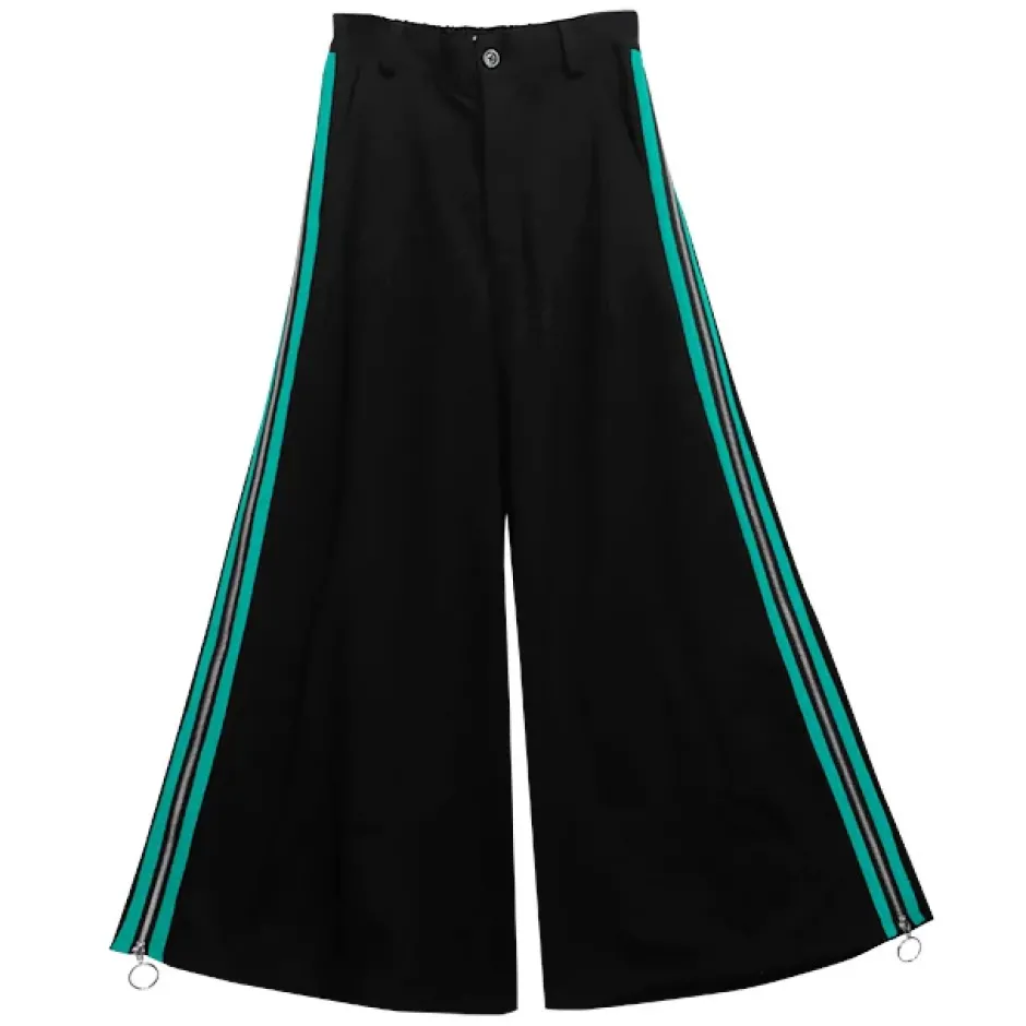 LISTEN FLAVOR Side Line Zip Super Wide Pants Hot